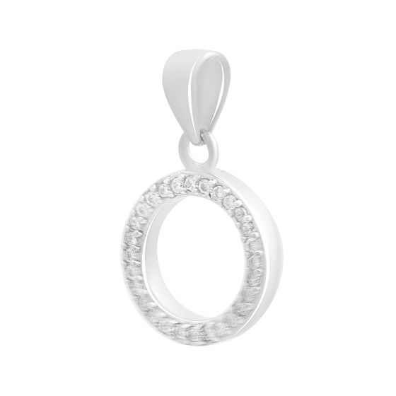 Silver pendant with phianites