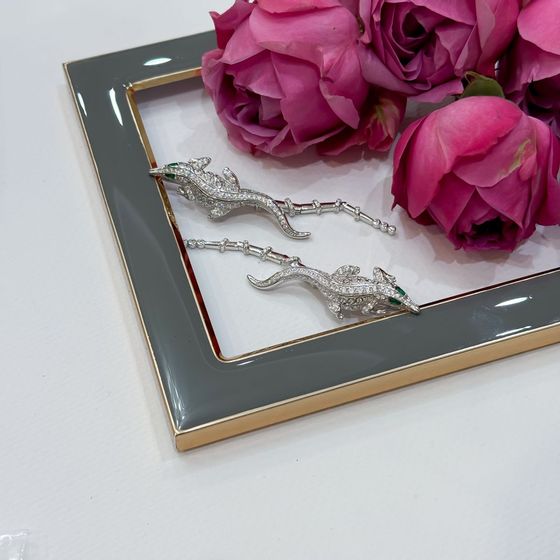 Silver Earrings with Fianites