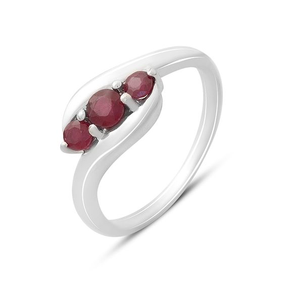 Silver ring with ruby 0.767ct
