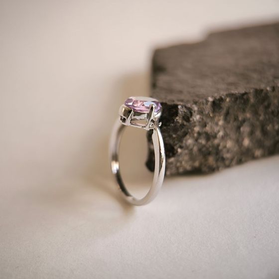 Срібна каблучка з аметистом 1.025ct