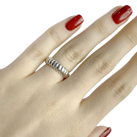 Silver ring without stones
