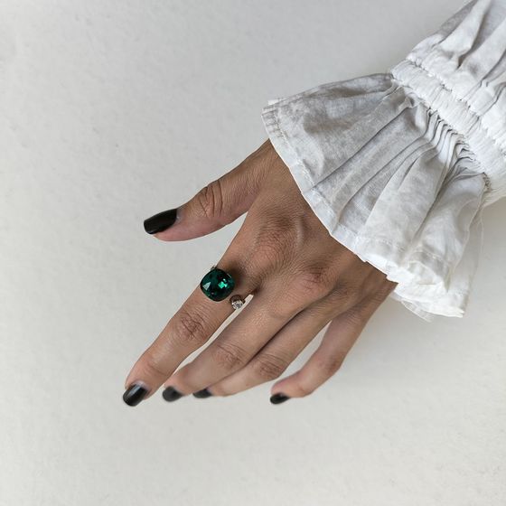 Silver Ring with Fianites