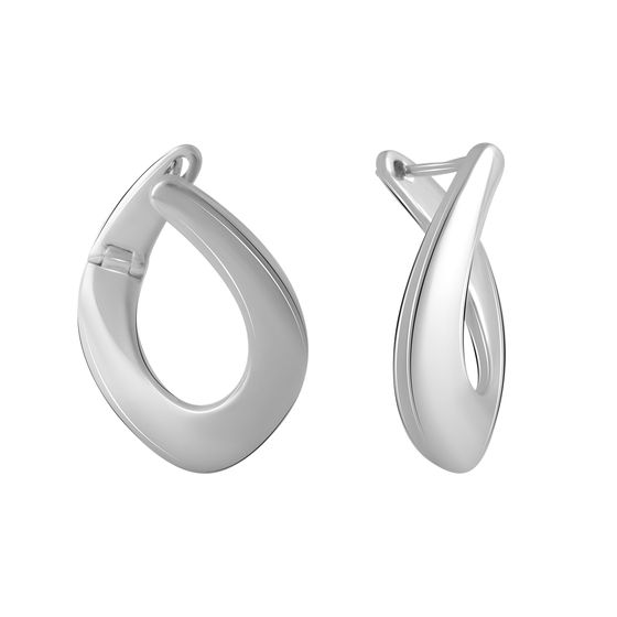Silver earrings without stones