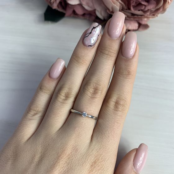 Silver Ring with Fianites