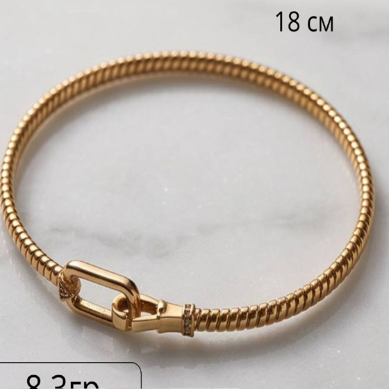 Золотой браслет с фианитами 0.12ct