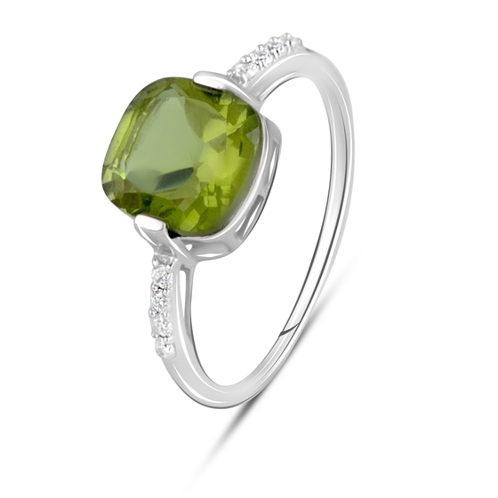 Silver ring with sultanite