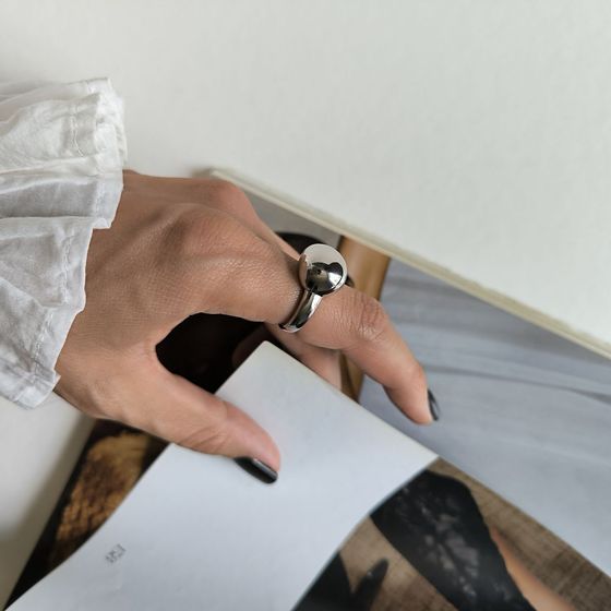 Silver ring without stones