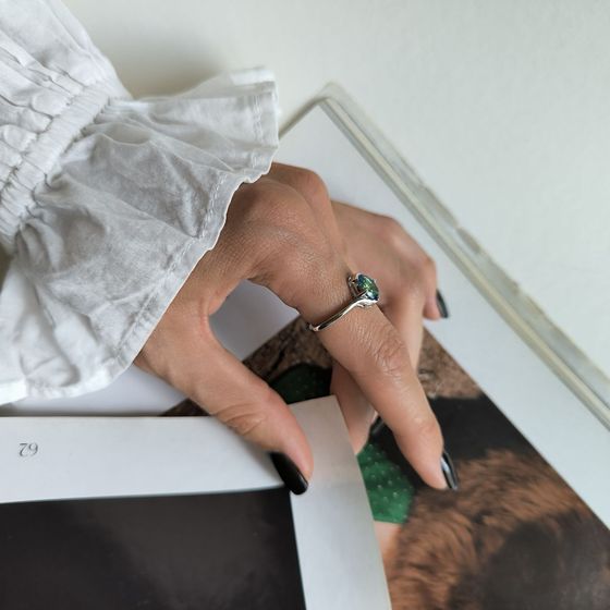 Срібна каблучка з містик топазом 0.925ct