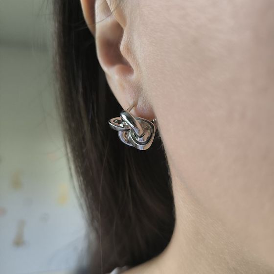 Срібні сережки без каменів