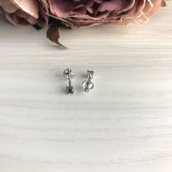 Срібні сережки з фіанітами