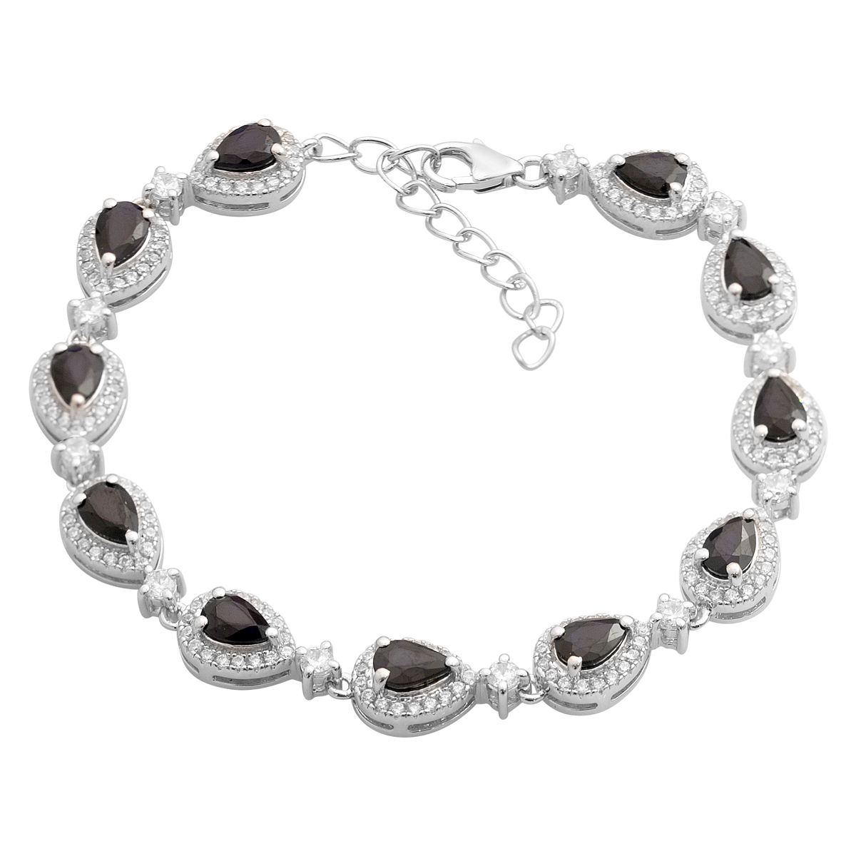 Silver bracelet with sapphire 8.982ct
