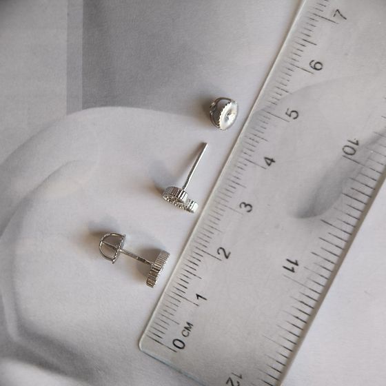 Срібні сережки з фіанітами