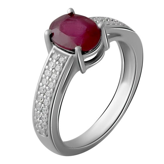 Серебряное кольцо с рубином 2.068ct