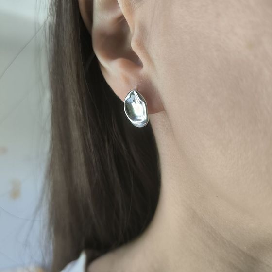 Срібні сережки без каменів