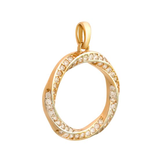 Золота підвіска з фіанітами 0.51ct