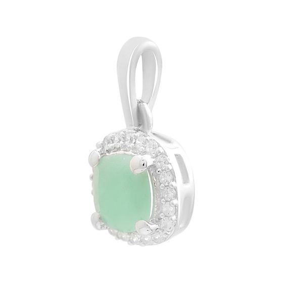 Срібна підвіска із смарагдом 0,666 карата