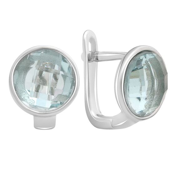 Срібні сережки з фіанітами