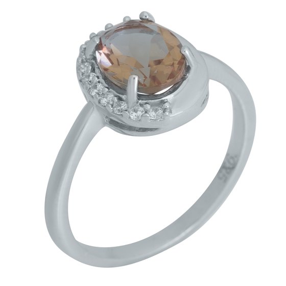 Silver ring with sultanite