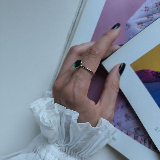 Silver Ring with Fianites