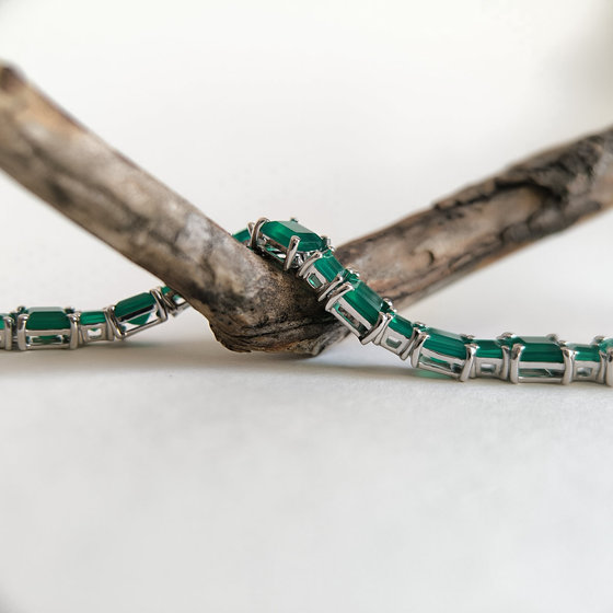 Silver bracelet with agate 10.506ct