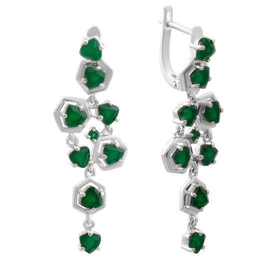 Silver earrings with agate 3.177ct