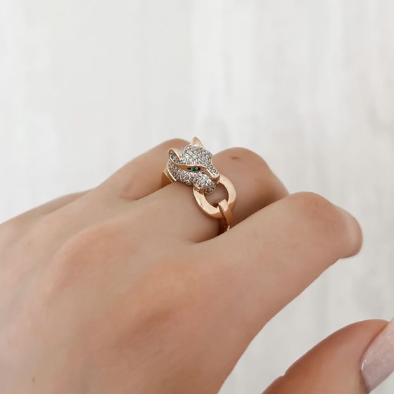 Золотое кольцо с фианитами 0.4ct