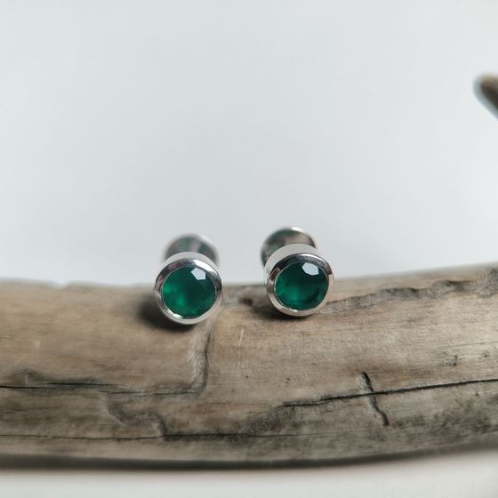 Срібні сережки з агатом 0.917ct