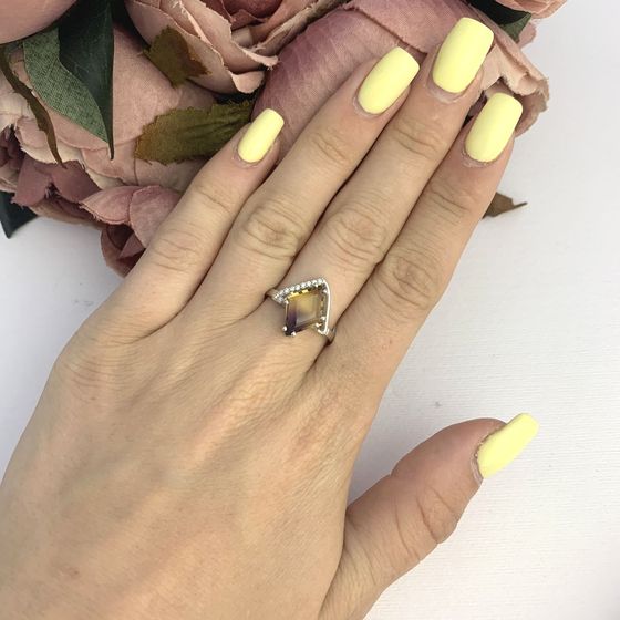 Срібна каблучка з аметрином nano 2.693ct