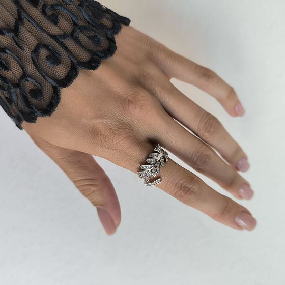 Silver Ring with Fianites