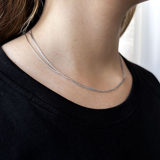 Срібний ланцюжок без каменів