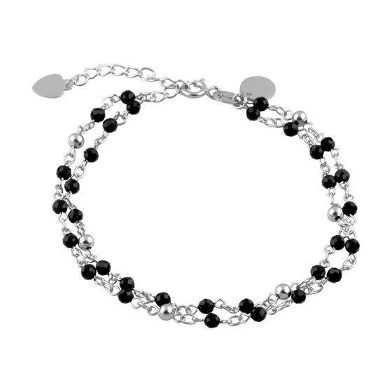 Silver bracelet with spinel