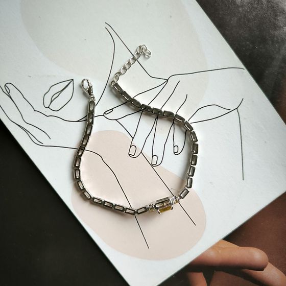 Срібний браслет із цитрином nano 7.51ct