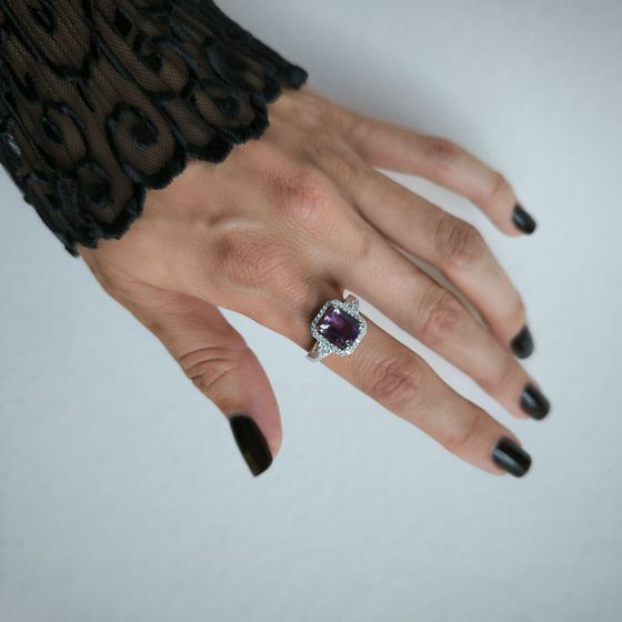 Серебряное кольцо с аметистом