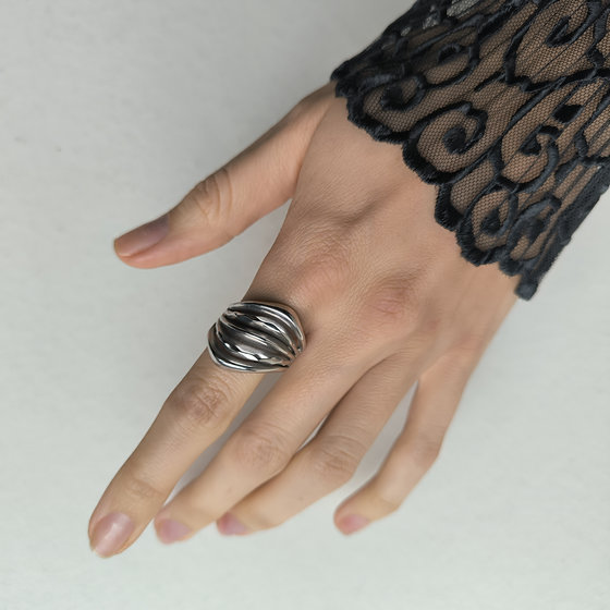 Silver ring without stones