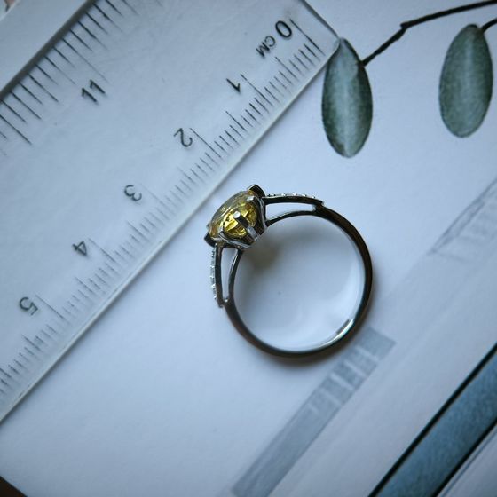 Срібна каблучка з цитрином nano 1.579ct