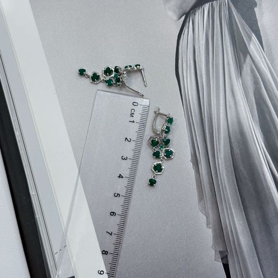 Silver earrings with agate 3.177ct