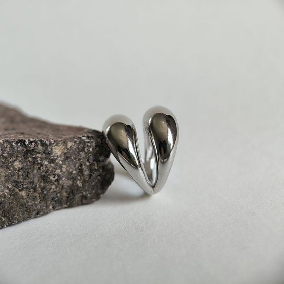 Silver ring without stones
