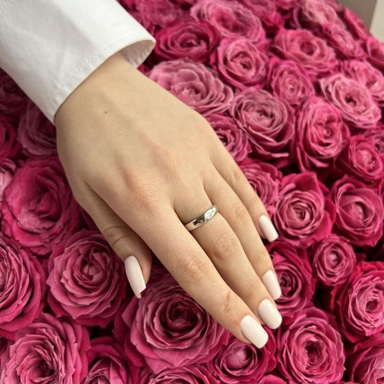 Silver Ring with Fianites