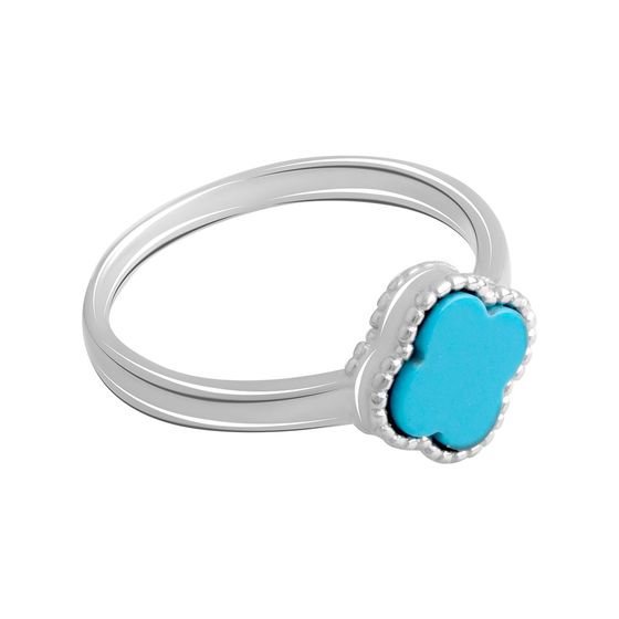 Silver ring with turquoise