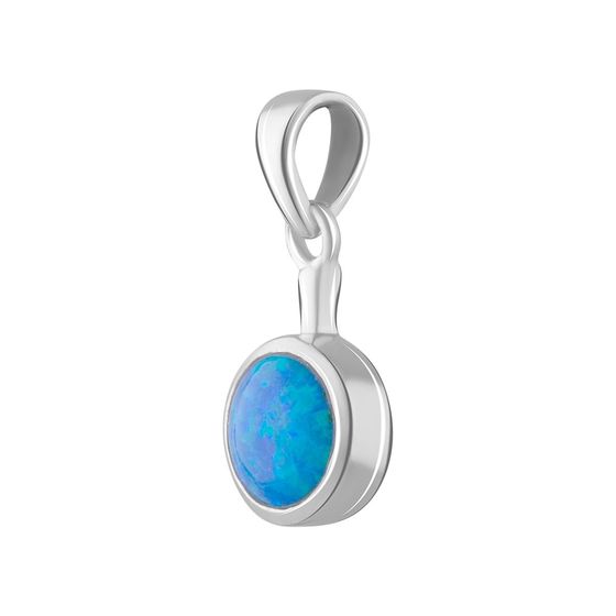 Silver pendant with opal