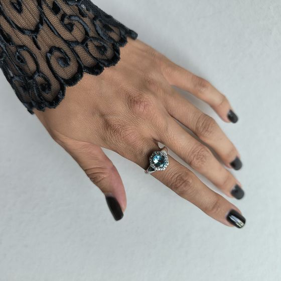 Срібна каблучка з топазом 1.888ct