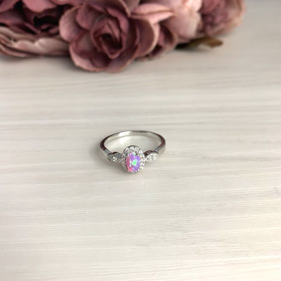 Серебряное кольцо с опалом 0.17ct
