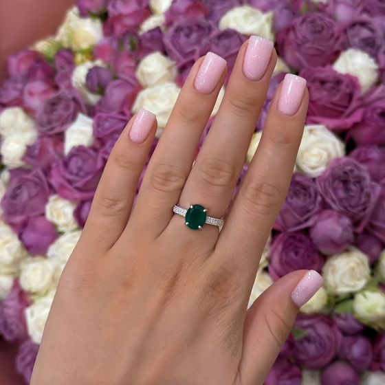 Срібна каблучка з агатом