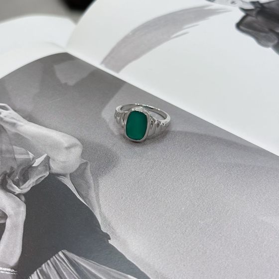 Серебряное кольцо с агатом 3.288ct