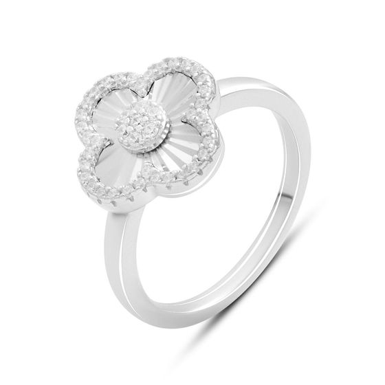 Срібна каблучка з фіанітами