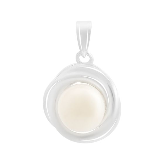 Silver pendant with pearls