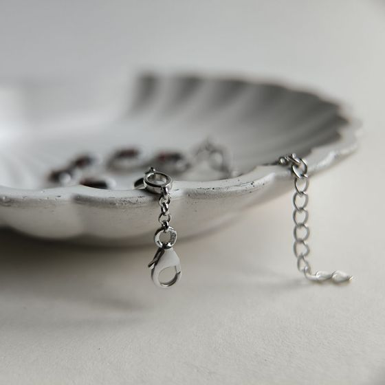 Срібний браслет із гранатом 6,004 карата