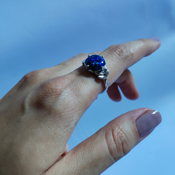 Серебряное кольцо с опалом 1.739ct