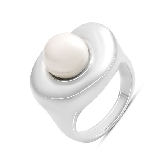 Silver ring with pearls