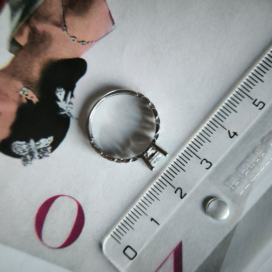 Silver ring with cubic zirconia